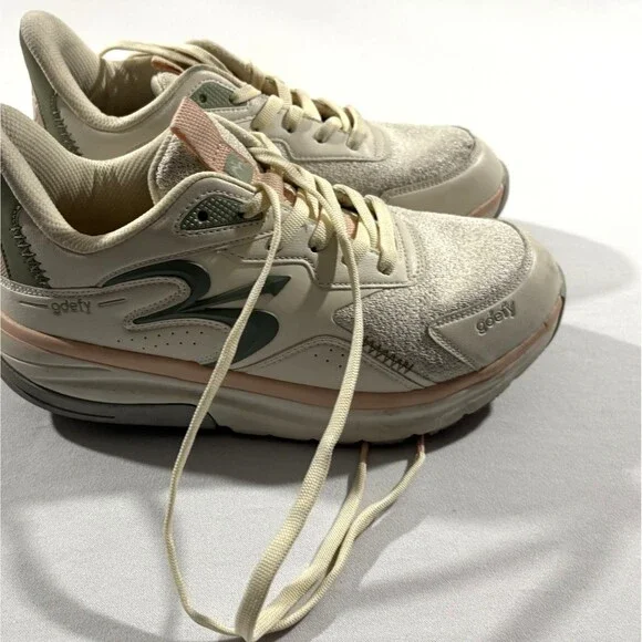 GDEFY Gravity Defyer Energiya Beige Pink Green Gym Athletic Shoes Womens Sz 9 - Picture 2 of 9